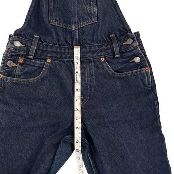Levi’s Medium Dark Blue Wash Denim Overalls Jukebox Jam Women Size S–Vintage Y2K - Picture 10 of 16